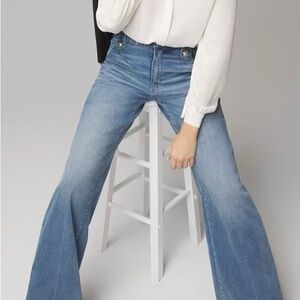 BRAND NEW WHBM High Rise/Wide Leg Jeans! High comfort with a whole lotta stye!!
